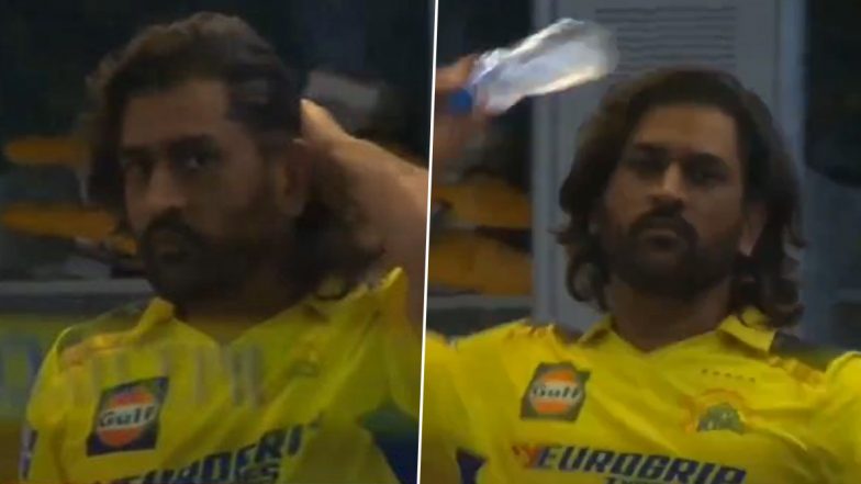 MS Dhoni Gives Hilarious Reaction to Cameraman Showing Him In Dressing Room During CSK vs LSG IPL 2024 Match (Watch Video)