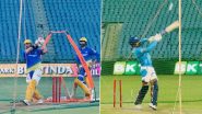 MS Dhoni and Deepak Hooda Practice Big Hits Side by Side During Training Session Ahead of LSG vs CSK IPL 2024 Clash (Watch Video)
