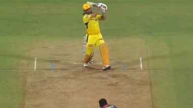 MS Dhoni Smashes Massive 101m Six off Yash Thakur’s Bowling During LSG vs CSK IPL 2024 Match (Watch Video)