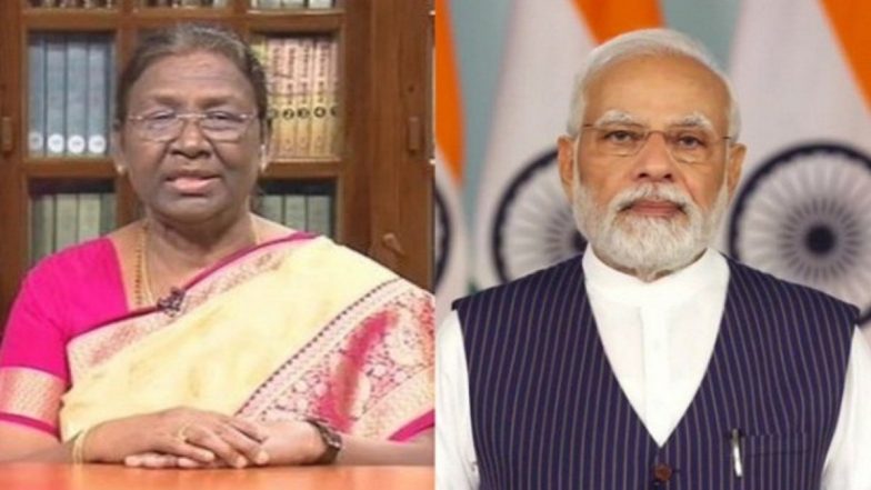 Droupadi Murmu Birthday Wishes: PM Narendra Modi Extend Heartfelt Greetings to President of India, Praises Her Service and Dedication to Nation As She Turns 66