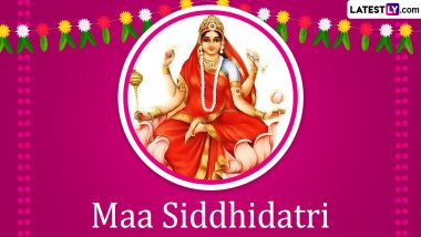 Chaitra Navratri 2024 Day 9 Goddess Maa Siddhidatri Images: Send Wishes, WhatsApp Messages, Wallpapers and Greetings for the Ninth Day of Navaratri Celebrations