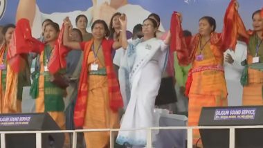 Mamata Banerjee Dance Video: West Bengal CM Dances With Artists During Public Meeting in Siliguri, Viral Clip Surfaces