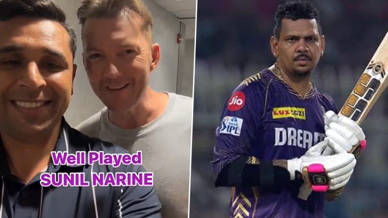 Former KKR Cricketers Manvinder Bisla, Brett Lee, Robin Uthappa and Eoin Morgan Congratulate Sunil Narine For His Maiden IPL Century (Watch Video)