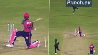 Matthew Wade Catch Video: Watch Gujarat Titans Wicketkeeper Take Flying Catch to Dismiss Yashasvi Jaiswal During RR vs GT IPL 2024