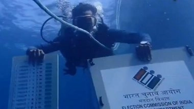 Lok Sabha Elections 2024: Chennai Scuba Divers Demonstrate Voting Process at Sea Depths in Unique Voter Awareness Initiative (Watch Video)