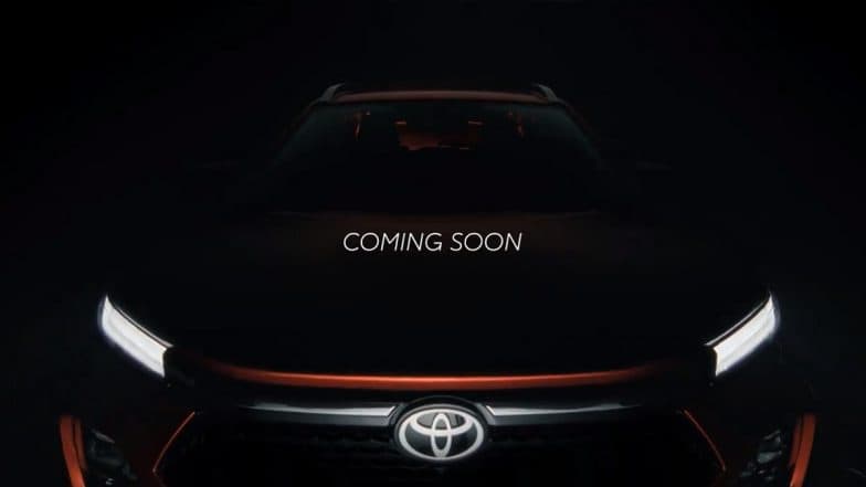 Toyota Cruiser Taisor Teased Ahead of Launch on April 3, Expected To Be Based on Maruti Suzuki Fronx (Watch Video)