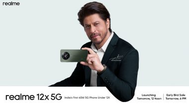 Realme 12X 5G To Launch in India on April 2 With First-in-Segment ‘Air Gestures’ Feature; Know Other Specifications, Features and Expected Price of Realme’s Entry-Level Smartphone