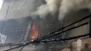 West Bengal Fire: Blaze Erupts at Multi-Storied Building in North Howrah, No Casualties Reported (Watch Video)