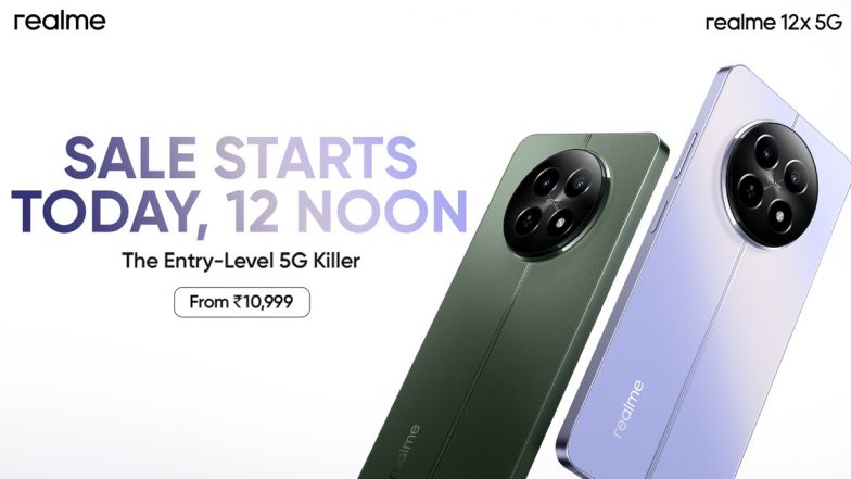 Realme 12X 5G Sale Begins Today; Know Prices of Each Variant, Specifications and Features