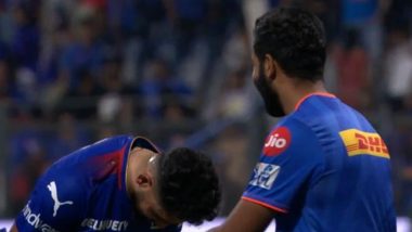 Mohammed Siraj Bows Down to Jasprit Bumrah After MI Beat RCB by Seven Wickets in IPL 2024 (Watch Video)
