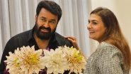 Mohanlal Surprises Wife Suchitra With Flowers on Their Wedding Anniversary; Check Out Gorg Pics!