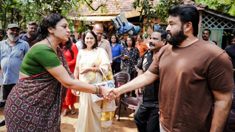 L360: Shooting of Mohanlal and Shobana’s New Film Begins; See Pics From the Sets of Tharun Moorthy Directorial