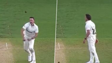 Nathan Smith Hilariously Ends Up Hitting Own Head With Ball After Attempting a Return Throw During County Championship 2024 Match, Video Goes Viral