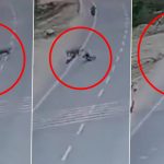 Fatal Collision! Biker Dies After Being Hit by Nilgai Crossing Highway in Uttar Pradesh’s Ayodhya, Terrifying Video Surfaces