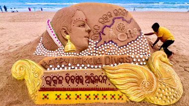 Utkal Divas 2024 Sand Art Video: Renowned Sand Artist Sudarsan Pattnaik Pays Tribute to Odisha Day With Exquisite Sand Art Depicting the State's Culture (View Pics and Video)