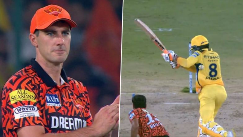 Bhuvneshwar Kumar's Throw Hits Ravindra Jadeja, Pat Cummins Opts Not to Appeal for 'Obstructing the Field' Dismissal During SRH vs CSK IPL 2024 Match (Watch Video)