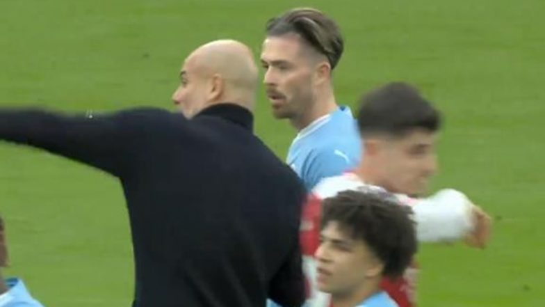 Manchester City Manager Pep Guardiola Lashes Out on Jack Grealish After Goalless Draw Against Arsenal in Premier League 2023–24 (Watch Video)