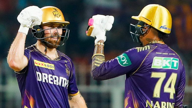 Phil Salt and Sunil Narine Register Highest Opening Partnership in IPL 2024, Score 138 for First Wicket in KKR vs PBKS Match