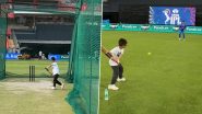 Piyush Chawla’s Son Advik Plays Cricket With Him and Other Mumbai Indians Players Ahead of PBKS vs MI IPL 2024 Match, Watch Adorable Video