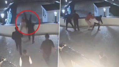 Brawl in UP Hotel Video: Man Allegedly Assaults Businessman's Son, Throws Him Down From First Floor of Radisson Hotel in Bareilly; Disturbing Clip Surfaces