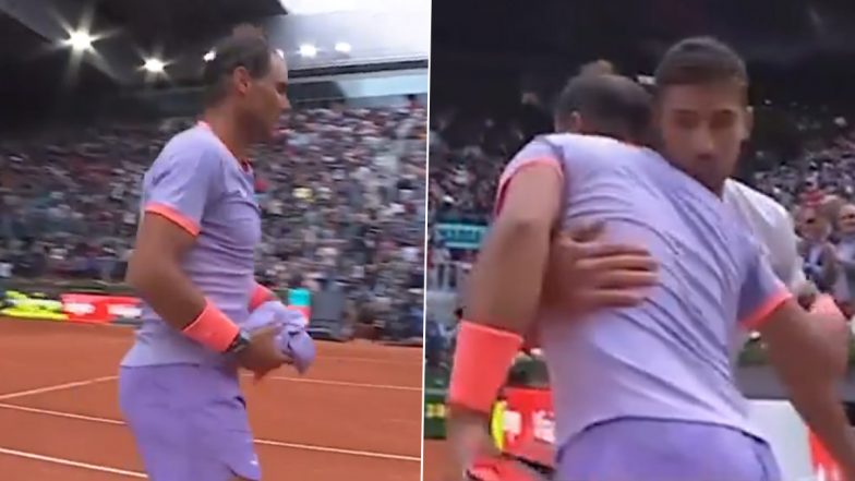 Rafael Nadal Gives His Shirt After Opponent Pedro Cachin Asks For it After Round of 32 Match at Madrid Open 2024 (Watch Video)