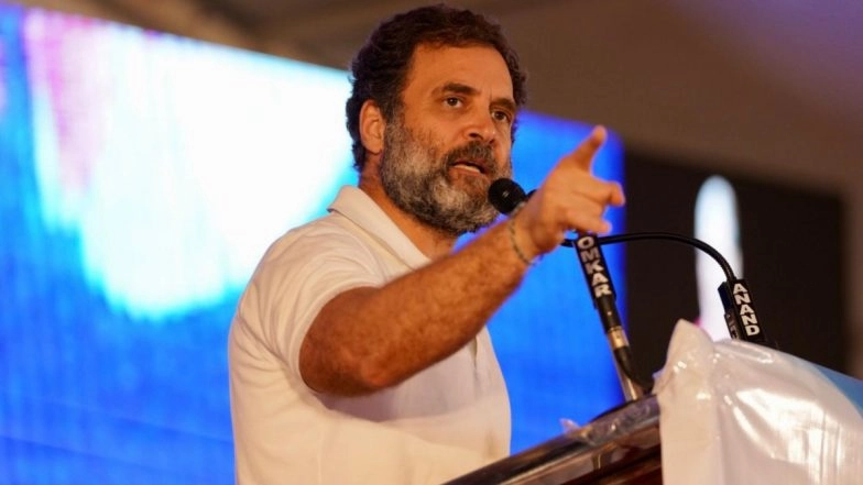 INDIA Alliance Government Will Create Crores of ‘Lakhpatis’, Claims Rahul Gandhi at Lok Sabha Election Rally in Amravati (Watch Video)