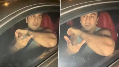 Ranbir Kapoor Looks Visibly Agitated As Paps Run Behind His New Bentley Car to Capture Him (Watch Video)