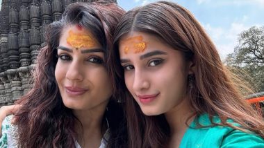 Raveena Tandon and Rasha Thadani Offer Prayers at Trimbakeshwar Shiva Temple; See Mother–Daughter Duo’s Pics From Their Spiritual Trip