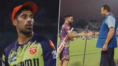 Ravi Shastri Shares 'Words of Wisdom' With Rinku Singh, Shashank Singh and Other Youngsters At the Start of KKR vs PBKS IPL 2024 Match at Eden Gardens (Watch Video)