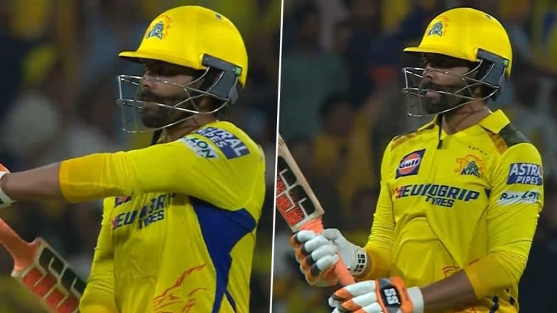 Ravindra Jadeja Performs His Trademark ‘Sword’ Celebration After Scoring His First Half-Century of IPL 2024 During LSG vs CSK Match (Watch Video)