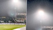Rawalpindi Rain Delays Start Of Pakistan vs New Zealand 1st T20I 2024 (Watch Video)