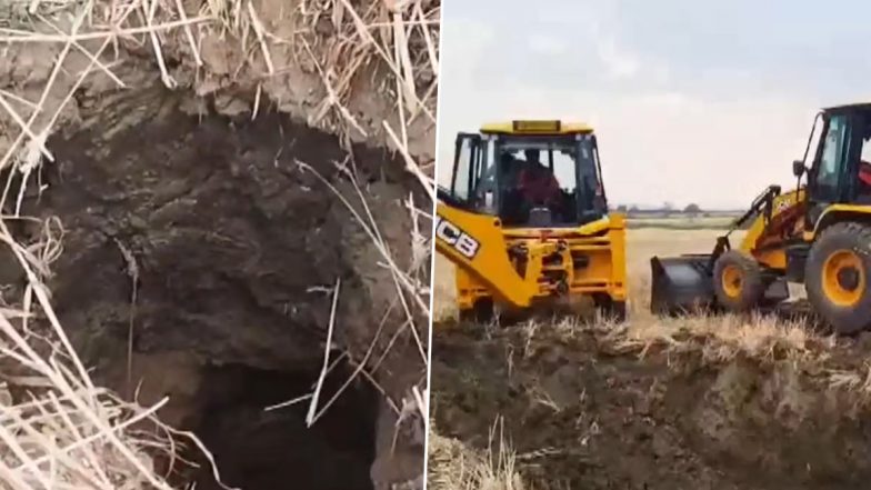 Madhya Pradesh: 6-Year-Old Boy Falls Into Open Borewell in Rewa, Rescue Operations Underway (Watch Video)