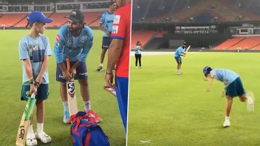 Ricky Ponting's Son Has 'Adorable' Duel Against Rahul Tewatia Ahead of GT vs DC IPL 2024 Match, Video Goes Viral
