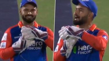 Rishabh Pant Opts for DRS Against Sunil Narine With 1 Second Left on Timer, Umpire Turns Down Request During DC vs KKR IPL 2024 Match (Watch Video)