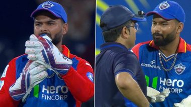 Rishabh Pant Argues With Umpire Rohan Pandit Over Wide Ball Review During LSG vs DC IPL 2024 Match, Videos Go Viral