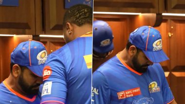 Rohit Sharma Receives a Special Medal in Dressing Room for Scoring a Blistering Hundred During MI vs CSK IPL 2024 Clash (Watch Video)