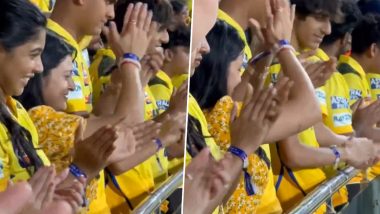 Ruturaj Gaikwad's Wife Utkarsha Pawar Cheers For Her Husband As He Scores Century During CSK vs LSG IPL 2024 (Watch Video)