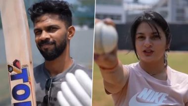 Ruturaj Gaikwad vs Utkarsha Pawar! CSK Captain Faces His Wife in a Cricket Contest in Chennai Super Kings' ‘Super Couple’ Series (Watch Video)
