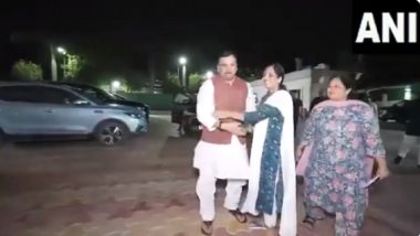 Sanjay Singh Released From Tihar Jail: AAP Leader Meets Arvind Kejriwal’s Wife Sunita Kejriwal After Coming Out of Prison (Watch Video)