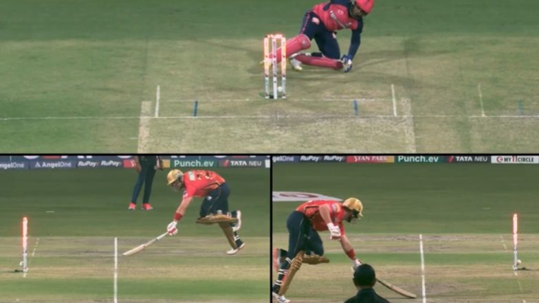 Sanju Samson Pulls Off MS Dhoni-Like Run Out to Dismiss Liam Livingstone During PBKS vs RR IPL 2024 Match (Watch Video)