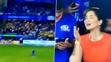 Sara Tendulkar's Reaction to MS Dhoni's Huge Six Off Hardik Pandya During MI vs CSK IPL 2024 Match Goes Viral (Watch Video)