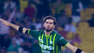 Shaheen Afridi Pays Tribute to Shoaib Akhtar With His Trademark Celebration After Dismissing Tom Blundell During PAK vs NZ 5th T20I 2024 (Watch Video)