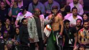 Pakistani Wushu Fighter Shahzaib Rindh Shows Nice Gesture, Carries Indian Flag After Win Against Opposition Rana Singh in The Karate Combat (Watch Video)