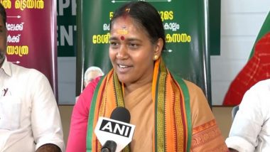 Alappuzha Lok Sabha Election 2024: To Make Me Part of PM Narendra Modi’s Team, People Will Vote, Says BJP Candidate Sobha Surendran; To Face KC Venugopal and AM Ariff in Triangular Contest