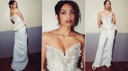 Sobhita Dhulipala Stuns in Glacier Pearl Embroidered White Corset and Draped Dhoti Trousers at Monkey Man LA Premiere (View Pics)