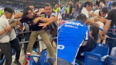 Brawl Erupts Among Spectators After Lionel Messi’s Inter Miami Gets Knocked Out by Monterrey in CONCACAF Champions Cup 2024 (Watch Video)