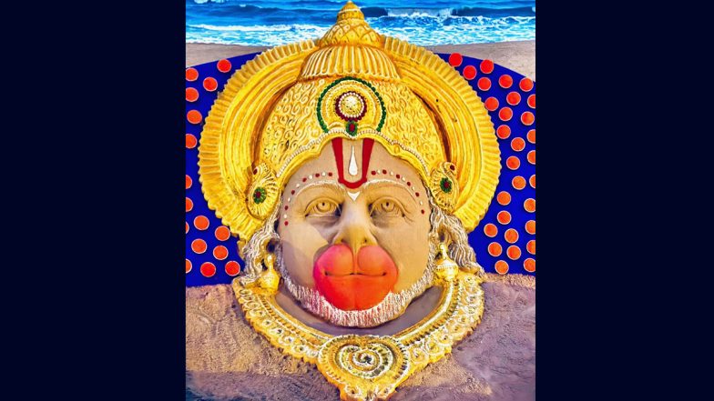 Hanuman Jayanti 2024 Sand Art: Artist Sudarsan Pattnaik Makes Beautiful Sand Sculpture at Odisha's Puri Beach to Celebrate Lord Hanuman's Birth Anniversary (See Pics)