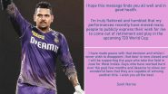 Sunil Narine Says He Won't Come Out of Retirement For T20 World Cup After Good Show in IPL 2024, Writes 'That Door Is Now Closed' (See Post)