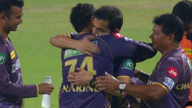 Sunil Narine Hugs Gautam Gambhir After Scoring Century During KKR vs RR IPL 2024, Picture Goes Viral