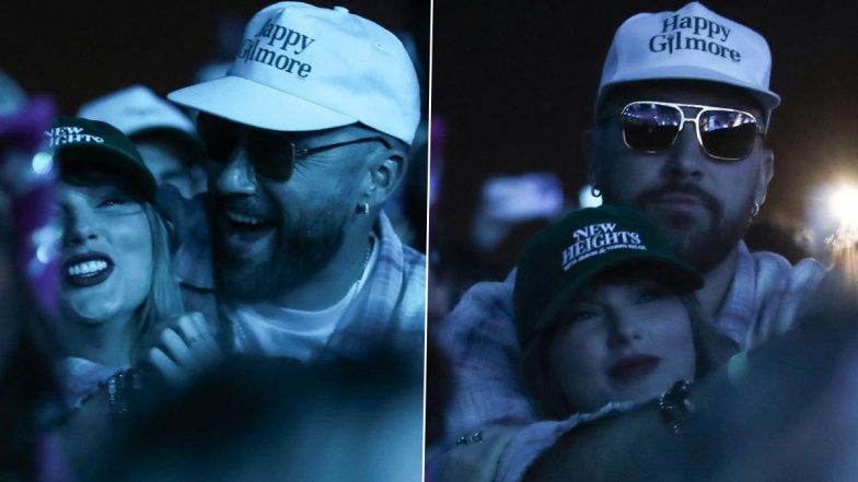 Taylor Swift and Her Boyfriend Travis Kelce Pack on the PDA at Coachella Valley Music and Arts Festival in California (Watch Video)